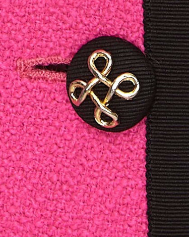 ARCHIVE - Chanel Circa 1994 Fuschia Pink Wool Skirt Jacket Suit
