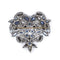ARCHIVE - Christian Dior 1950s Swarovski Crystal Blue Heart Brooch by Henkel & Grosse