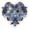 ARCHIVE - Christian Dior 1950s Swarovski Crystal Blue Heart Brooch by Henkel & Grosse