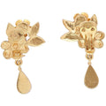 ARCHIVE - Christian Lacroix 1990s Gold Tone Crystal Drop Earrings