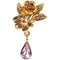 ARCHIVE - Christian Lacroix 1990s Gold Tone Crystal Drop Earrings