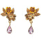 ARCHIVE - Christian Lacroix 1990s Gold Tone Crystal Drop Earrings