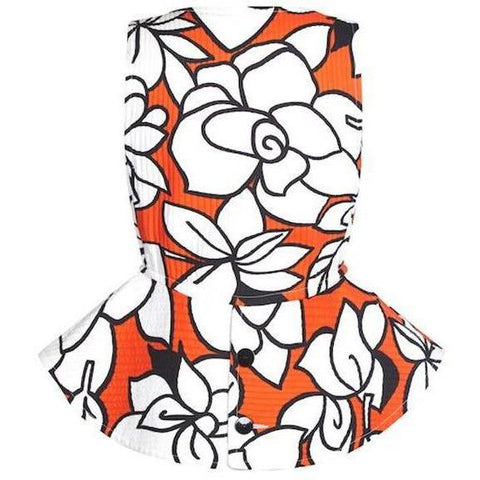 ARCHIVE - Courreges 1980s Peplum Top with Graphic Floral Print