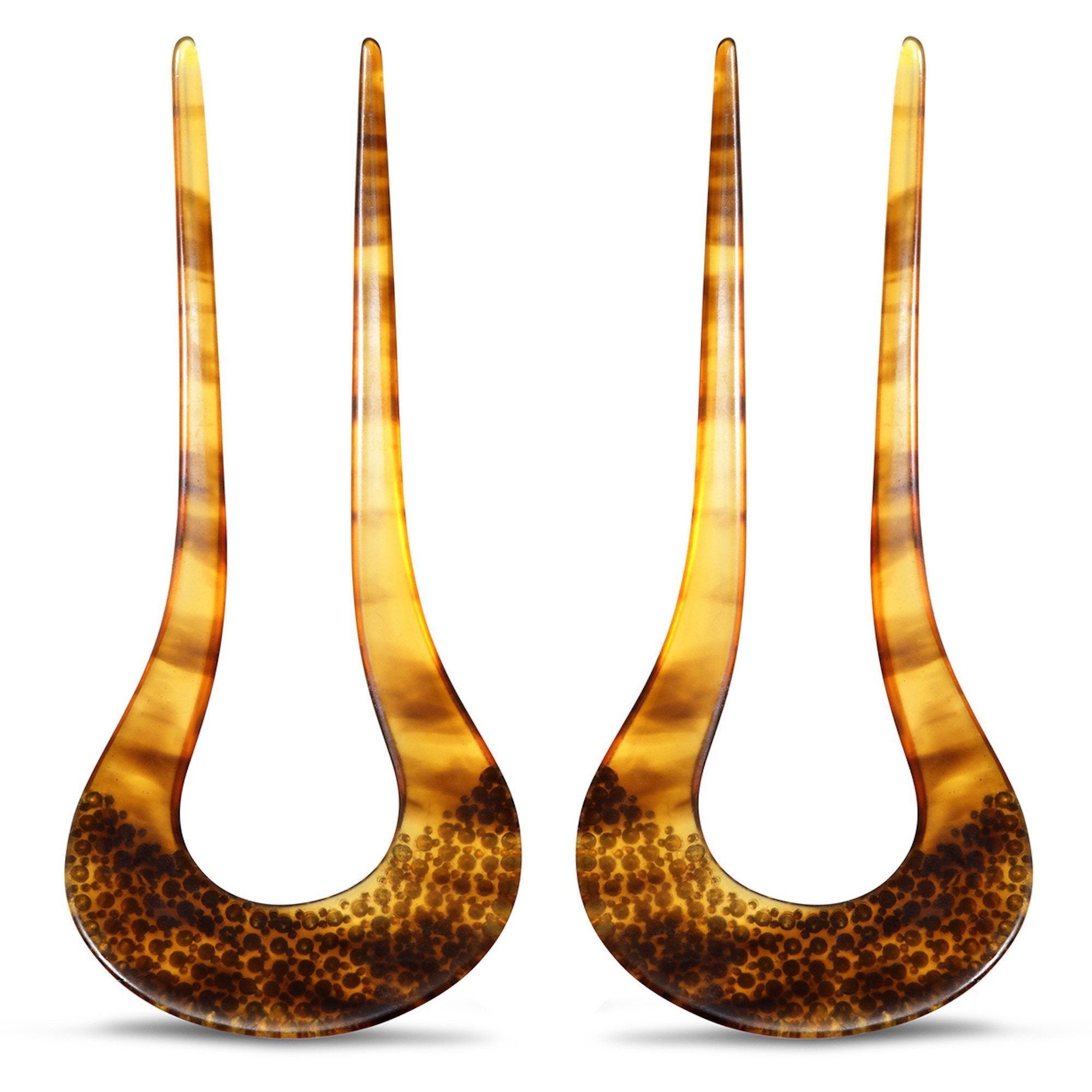 ARCHIVE - Early 1900s Faux Tortoiseshell and Diamanté Loop Hair Comb Set