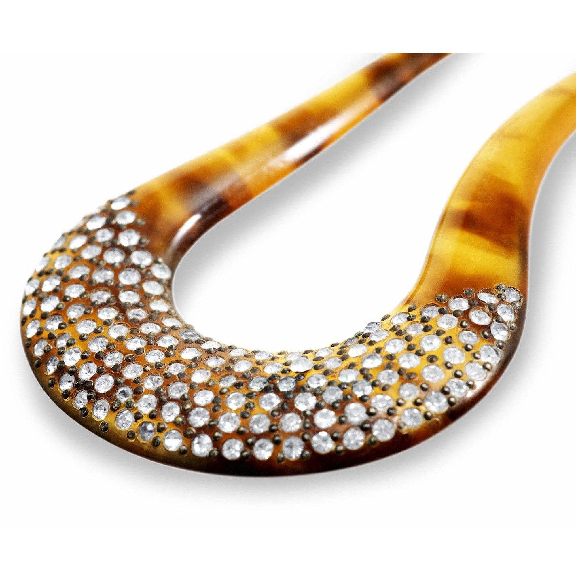 ARCHIVE - Early 1900s Faux Tortoiseshell and Diamanté Loop Hair Comb Set