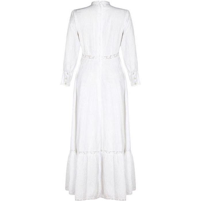 ARCHIVE - Edwardian/Victorian Style 1970s White Lace Lawn Dress With Pin-Tuck Detail