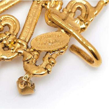 ARCHIVE - Elaborate Chanel 1990s Gold Tone Belt With Crystal Rhinestone Embellishments