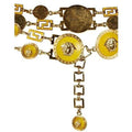 ARCHIVE - Gianni Versace 1990s Yellow and Gold Chain Statement Medusa Belt