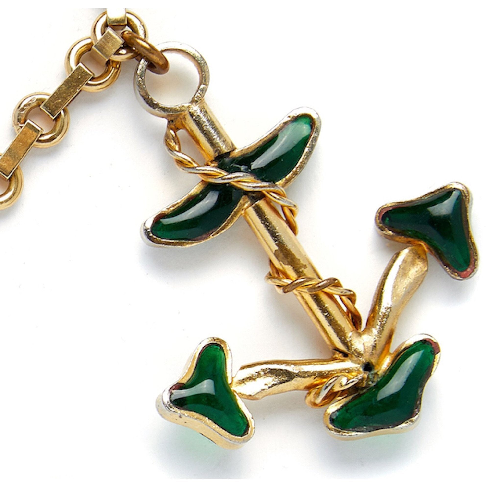 ARCHIVE - Gripoix for Louis Feraud Haute Couture 1960s Charm Pendant Necklace / Belt