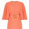 ARCHIVE - Harry B Popper 1960s Peach Maxi Dress with Cape and Jewelled Belt