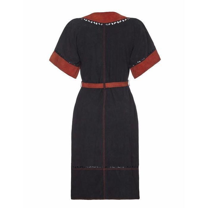 ARCHIVE - Jean Muir Suede 1970s Dress