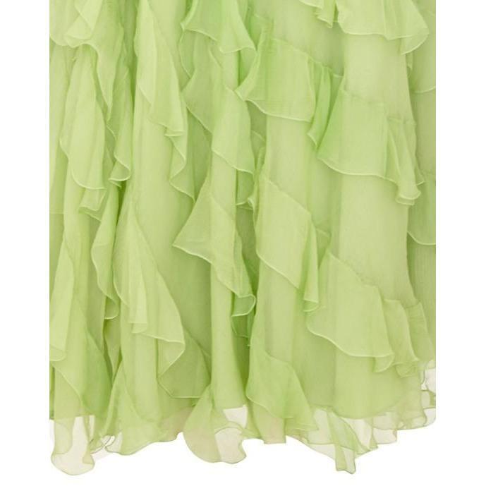 ARCHIVE - John Galliano for Dior Lime Ruffle Dress