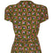 ARCHIVE - Late 1940s Very Early Suzy Perette Labelled Novelty Leaf Print Rayon Dress