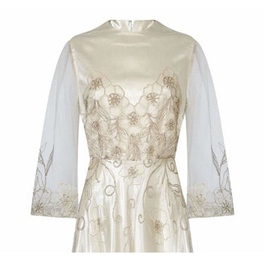 ARCHIVE - Late 1950s Ivory Wedding Dress With Delicate Embroidery Sold With Original Box