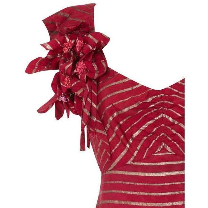 ARCHIVE - Maroon and Gold 1930s Lame Silk Gown