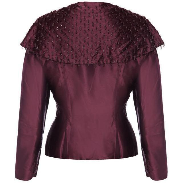 ARCHIVE - Maroon Silk Beaded Jacket