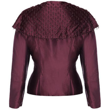ARCHIVE - Maroon Silk Beaded Jacket