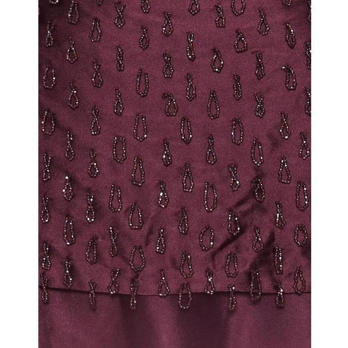 ARCHIVE - Maroon Silk Beaded Jacket