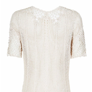 ARCHIVE - Original 1930s Ivory Irish Hand Crochet Lace Dress With Floral Design