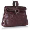 ARCHIVE - Original 1940s Large Burgundy Crocodile Skin Clutch Bag
