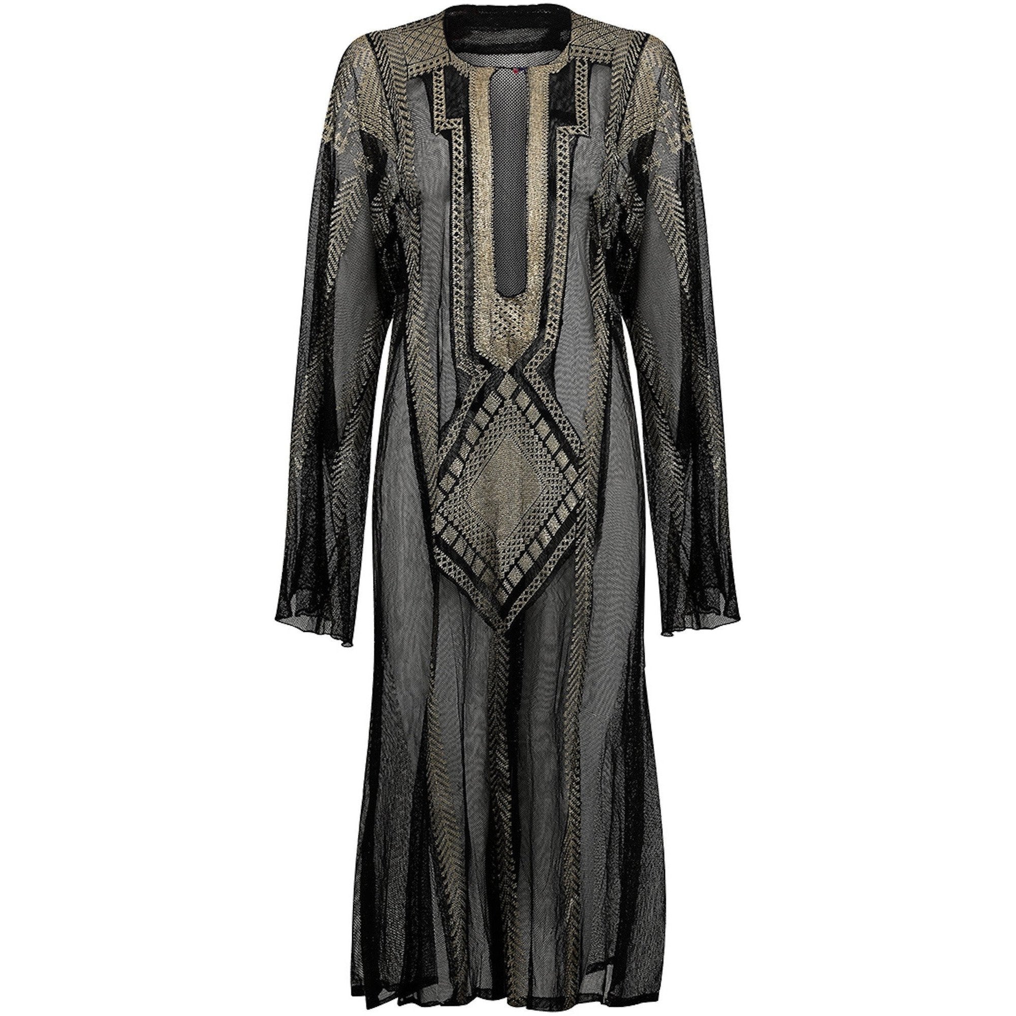 ARCHIVE - Pre 1920s Original Black & Gold Egyptian Assuit Kaftan
