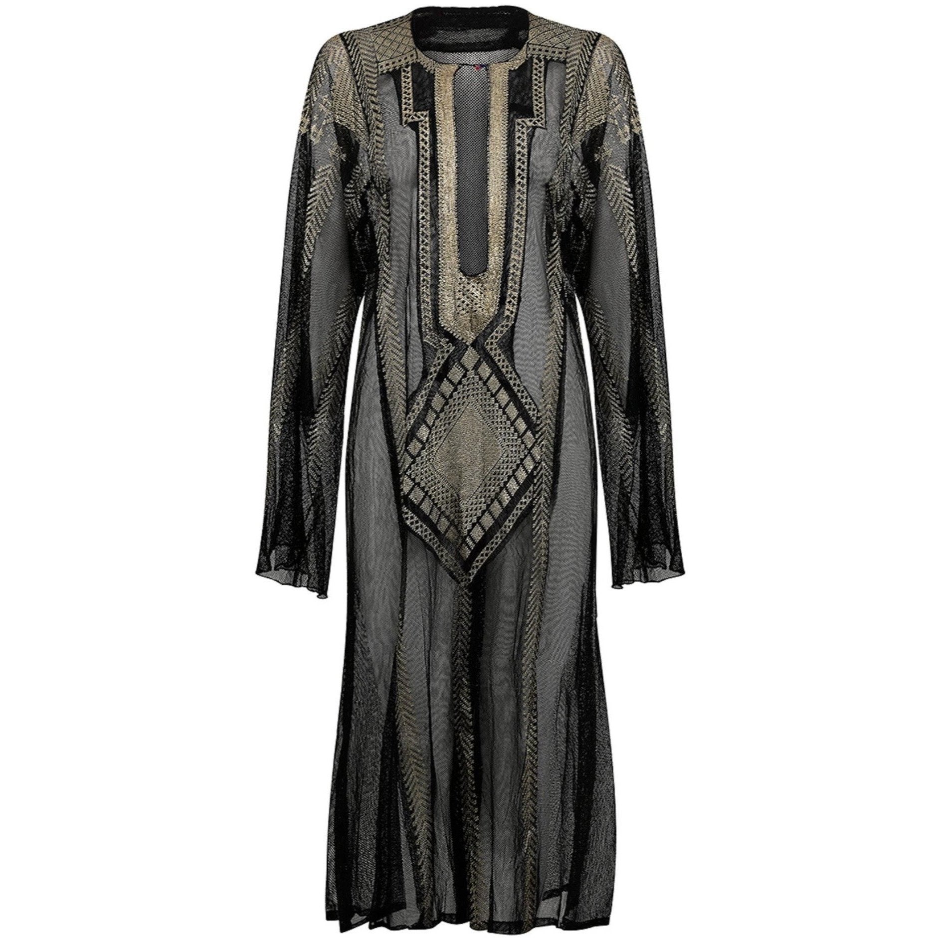 ARCHIVE - Pre 1920s Original Black & Gold Egyptian Assuit Kaftan
