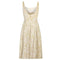 ARCHIVE - Rappi Cream and Gold Floral Brocade Dress