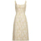 ARCHIVE - Rappi Cream and Gold Floral Brocade Dress