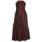 ARCHIVE - Ricci Michaels Maroon Taffeta Strapless Dress