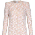 ARCHIVE - Runway Worn 1970s Andre Laug Couture Pink & White Sequinned Full Length Dress