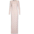 ARCHIVE - Runway Worn 1970s Andre Laug Couture Pink & White Sequinned Full Length Dress