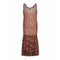ARCHIVE - Russet Floral Chiffon 1920s Flapper Dress