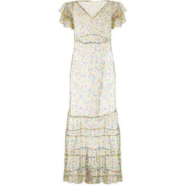 ARCHIVE - Sheer Floral 1920s Ruffle Sleeve Dress