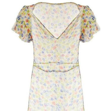 ARCHIVE - Sheer Floral 1920s Ruffle Sleeve Dress