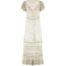 ARCHIVE - Sheer Floral 1920s Ruffle Sleeve Dress