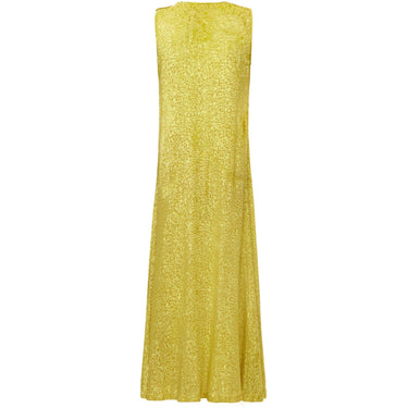 ARCHIVE - Stunning 1920s Yellow Silk Burn Out Velvet Flapper Dress
