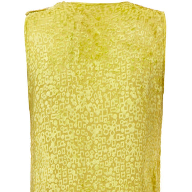 ARCHIVE - Stunning 1920s Yellow Silk Burn Out Velvet Flapper Dress
