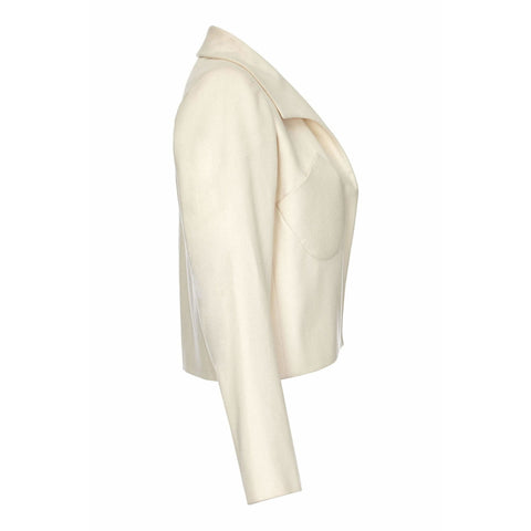 ARCHIVE - Tom Ford For Yves Saint Laurent Ivory Cashmere Structured Jacket Circa 1999