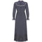 ARCHIVE - Vera Mont 1970s Prairie Navy Polka Dot Dress