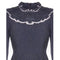 ARCHIVE - Vera Mont 1970s Prairie Navy Polka Dot Dress
