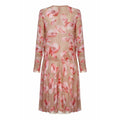 ARCHIVE - Vintage 1920s Silk Chiffon Dress With Pink Floral Print