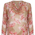 ARCHIVE - Vintage 1920s Silk Chiffon Dress With Pink Floral Print