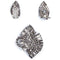 ARCHIVE - Vintage 1950s Diamante Earrings and Brooch Set in Aquamarine