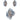 ARCHIVE - Vintage 1950s Diamante Earrings and Brooch Set in Aquamarine