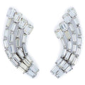 ARCHIVE - Vintage 1950s Diamante Earrings With Rare Ascending Spray Formation