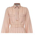 ARCHIVE - Vintage 1970s Early Label Bluemarine Pale Pink Silk Shirt Dress