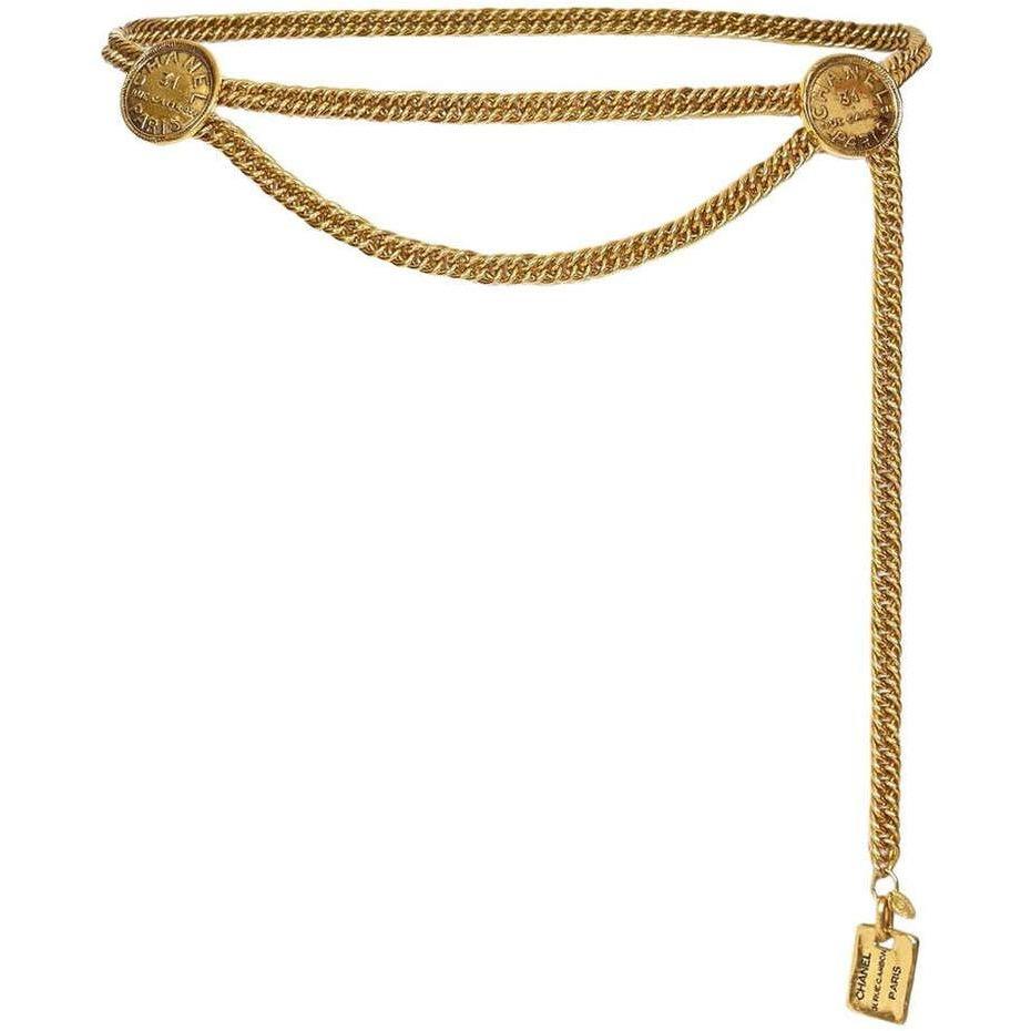 ARCHIVE - Vintage Chanel 1980s Rue Cambon chain belt with medallions