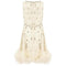 ARCHIVE - White 1960s Beaded Dress With Feather Trim