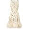 ARCHIVE - White 1960s Beaded Dress With Feather Trim