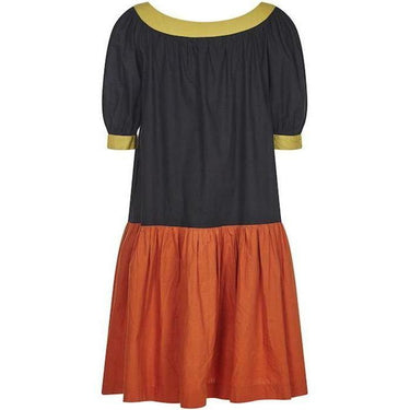 ARCHIVE - Yves Saint Laurent 1980s Peasant Dress With Drop Waist and Billowed Sleeves